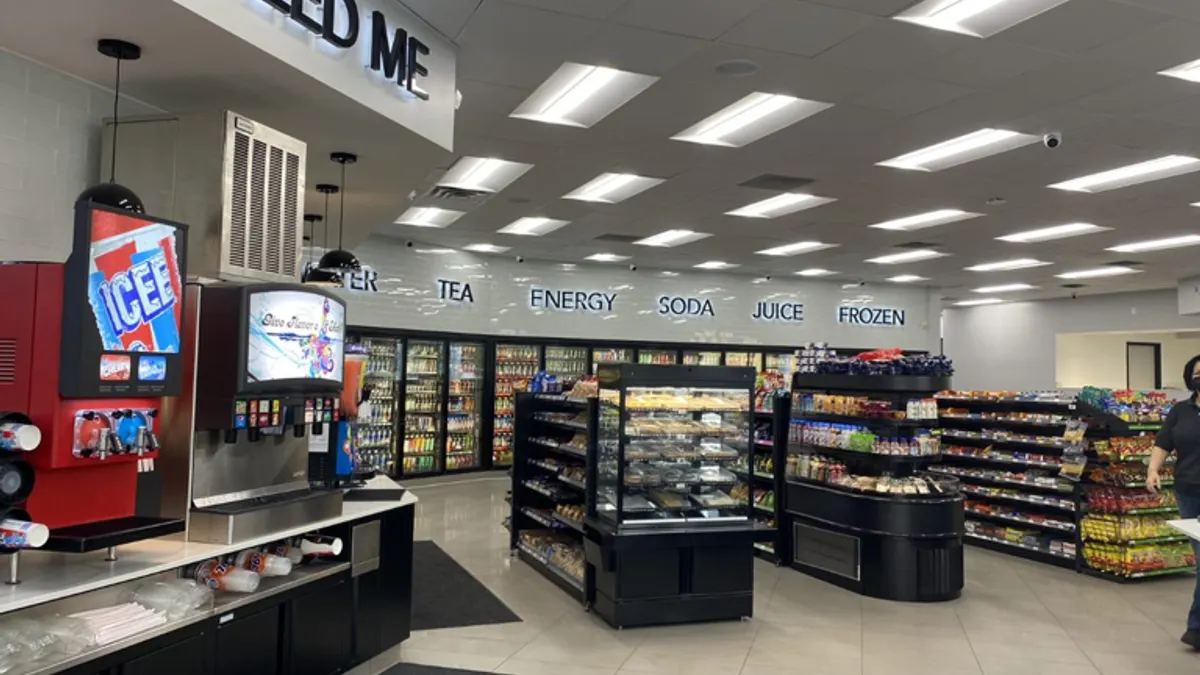 Fountain drink station and cold drink coolers